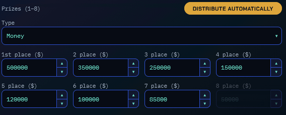 Configuring prizes