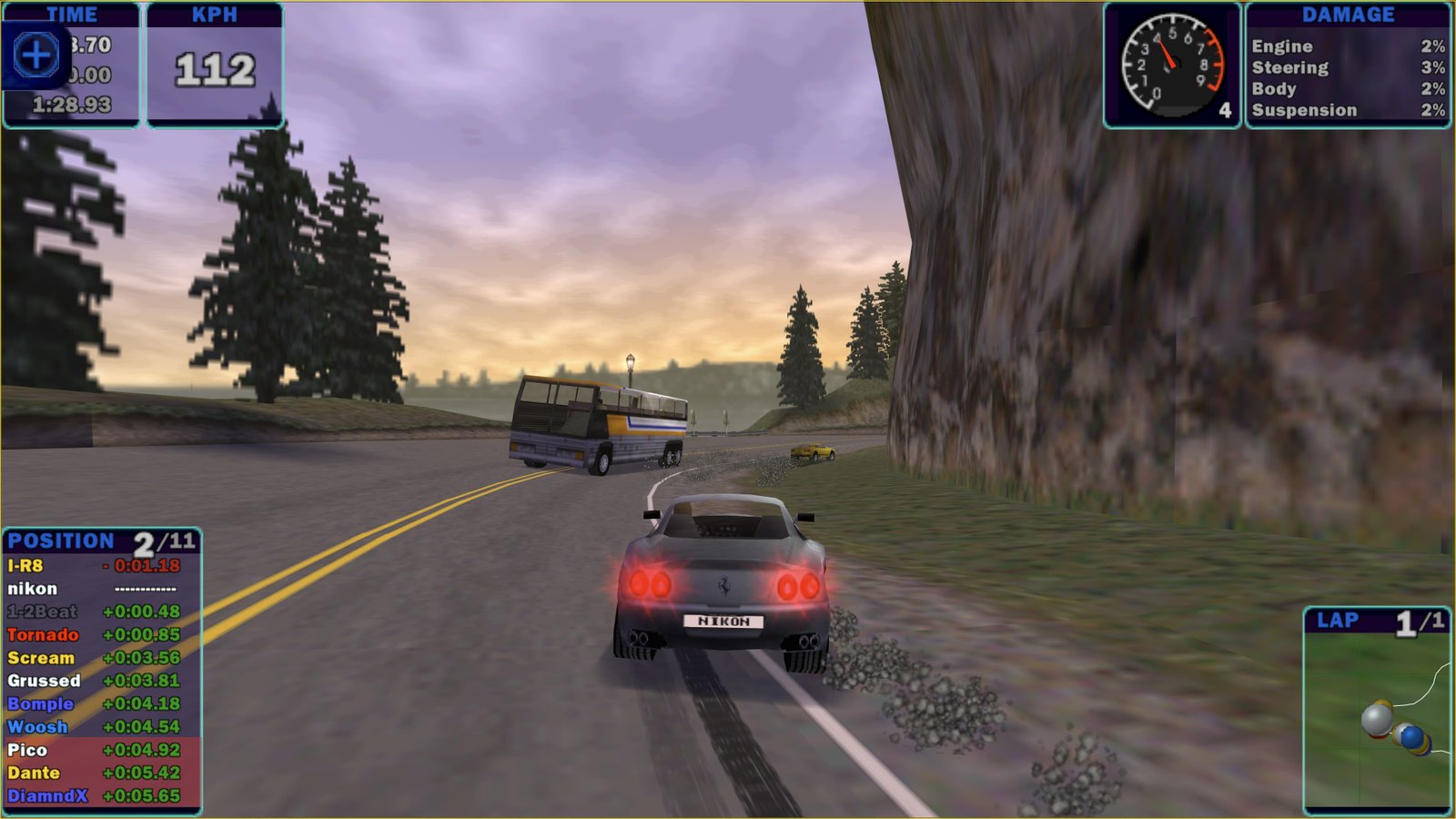 Traffic car settings