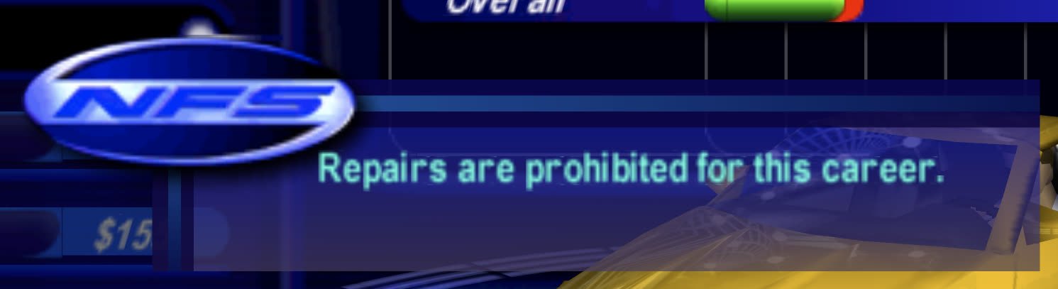 Repairs prohibited for the entire career
